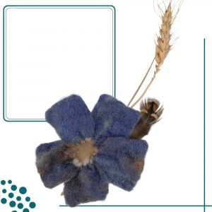 broche aimant fleur en laine feutrée